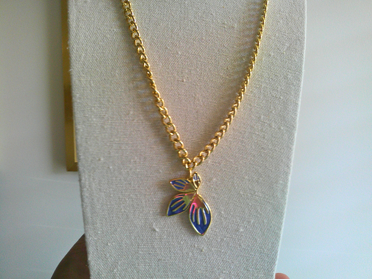 Purple Leaf Necklace