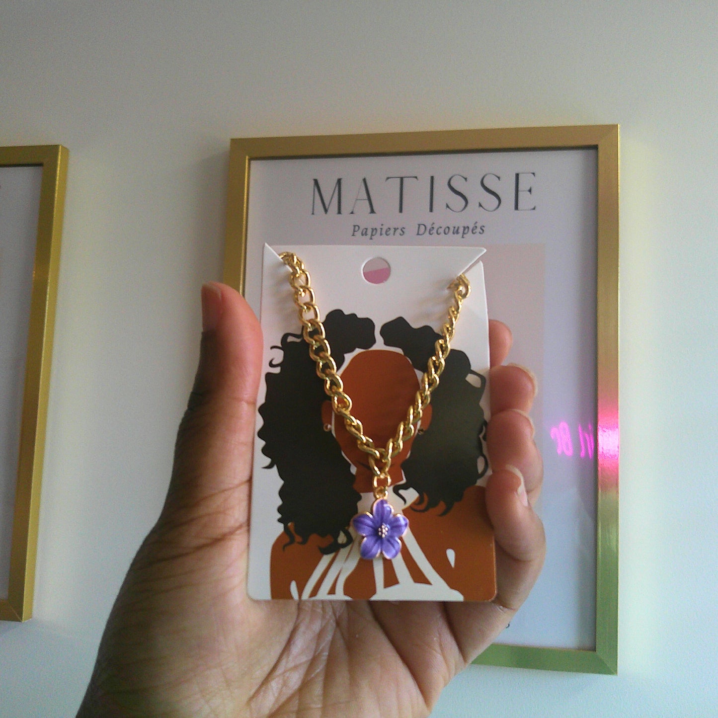 Purple Hibiscus Necklace